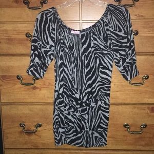 Adorable zebra looking top